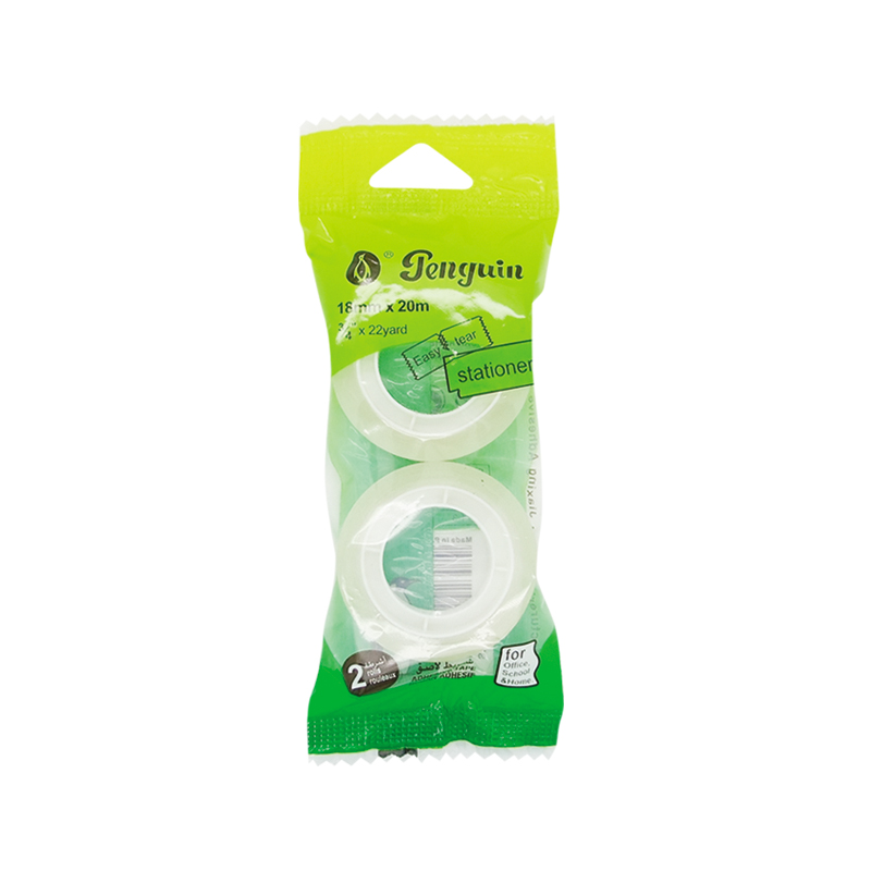 Stationery Tape special for super market tear by hand 2 rolls 18mmx20y in bag(BG-006)