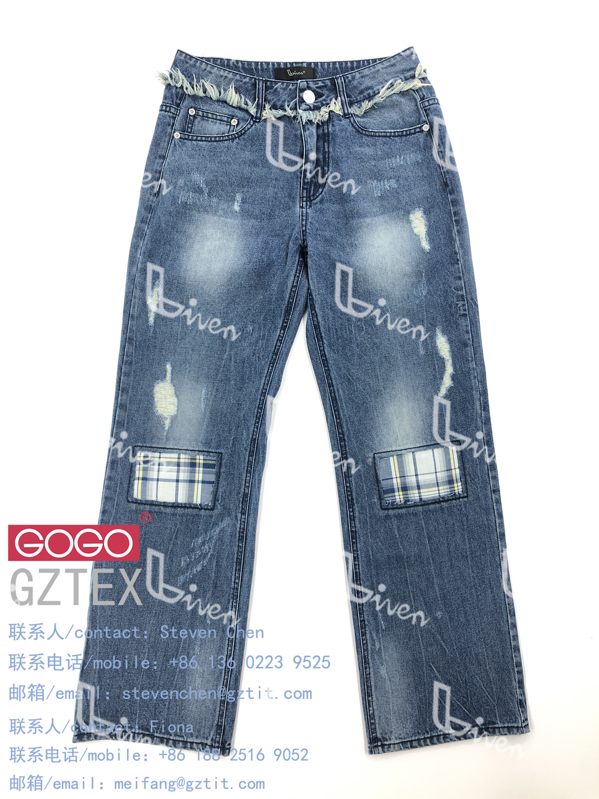 Ladies denim pants