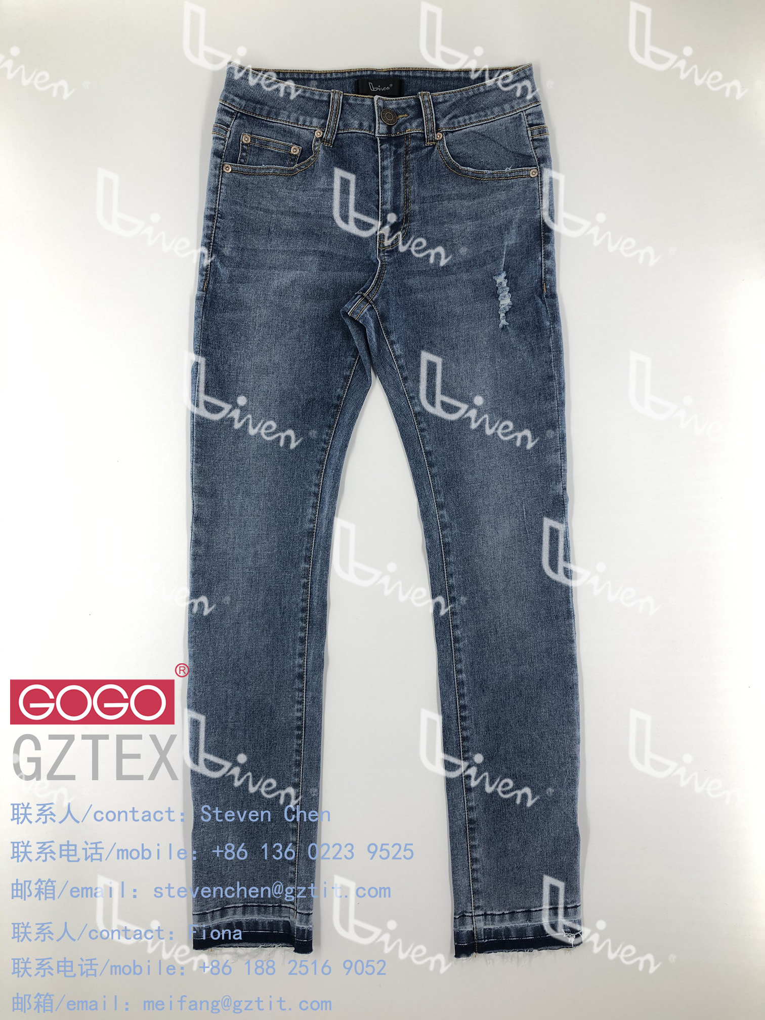 Ladies denim pants