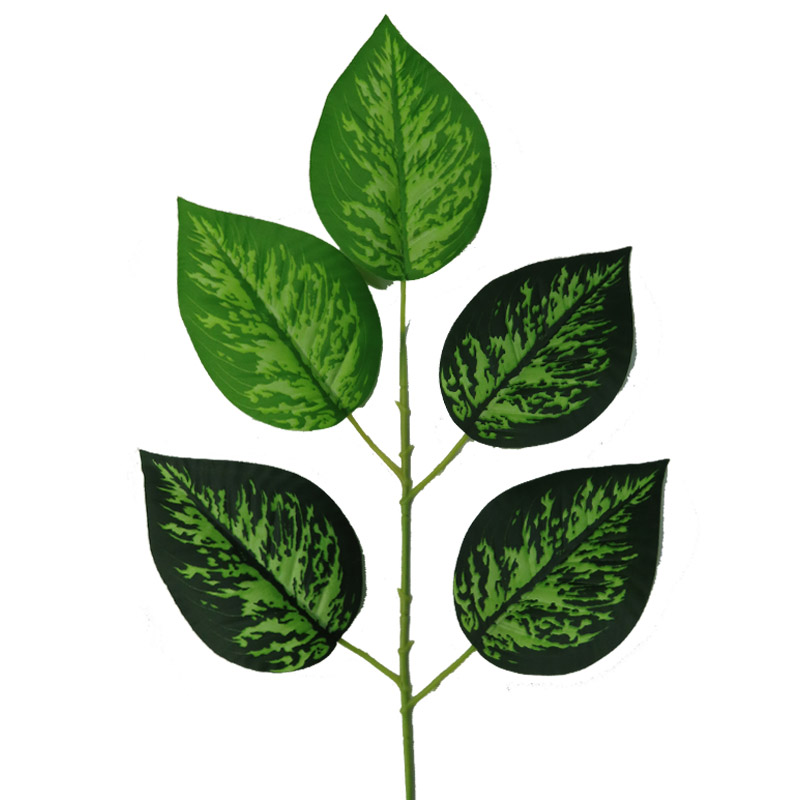 Artificial Flowers Silk Flowers Flowers Decoration Flowers Artificial Leaf Green Leaf Plastic Flowers Single Flower