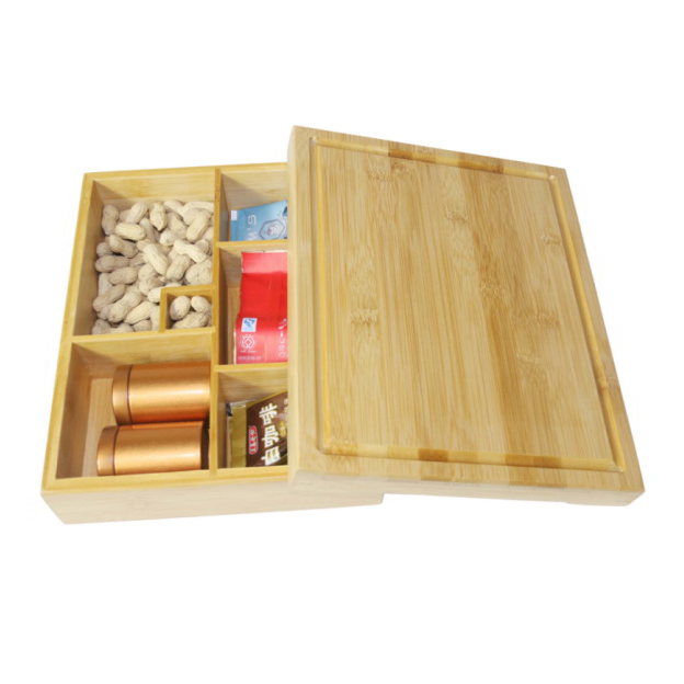 High Quality Bamboo Tea Box Organizer