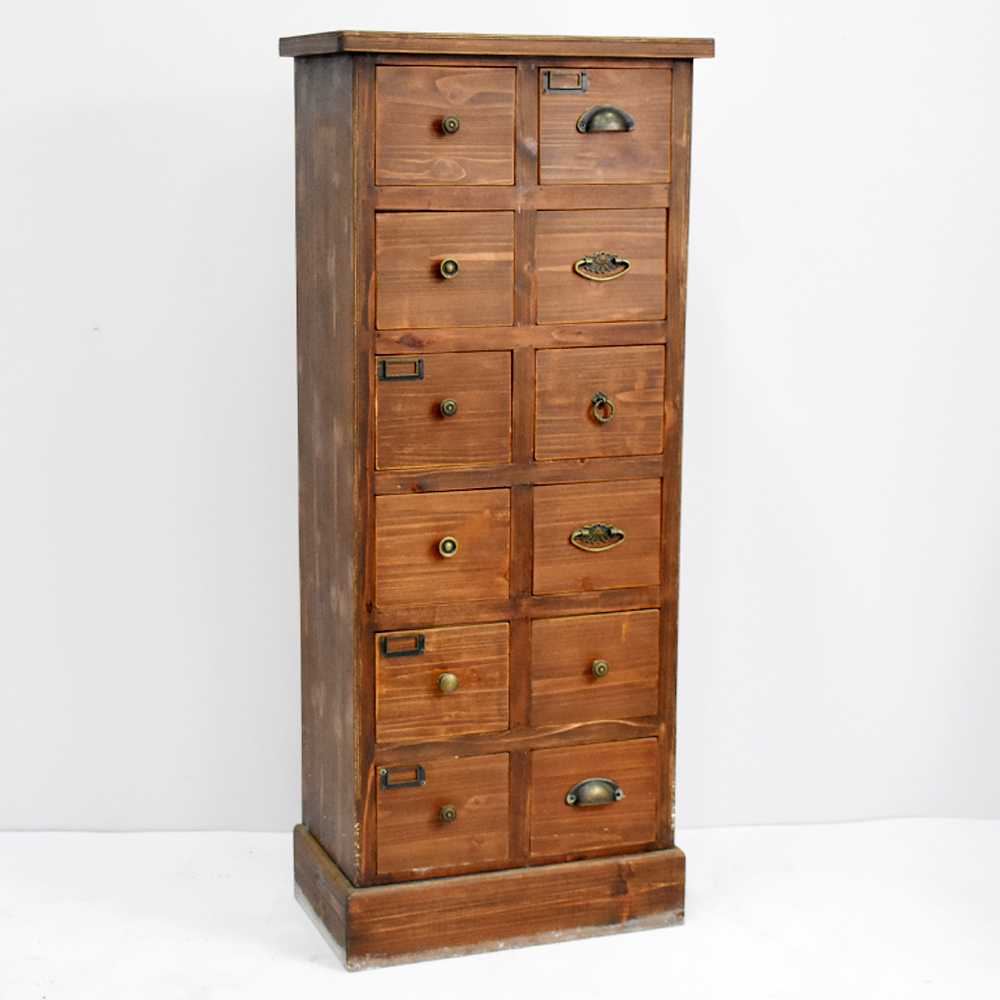 Vintage Decorative Home Furniture Solid Wood Tall Chest of Drawers