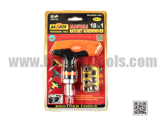 18 in 1 adjustable ratchet screwdriver set,ratchet screwdriver,hand tool,tool kit,socket