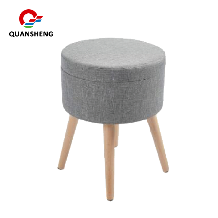 Ottoman with Wooden Legs