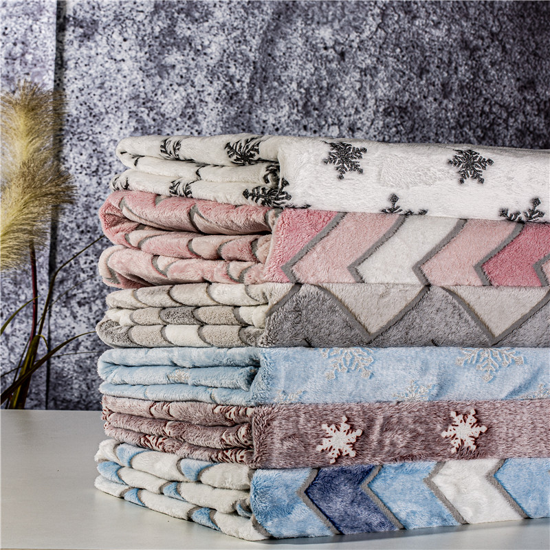 Polyester glue print flannel blanket for adult with velour backside throw blanket use for trave and home
