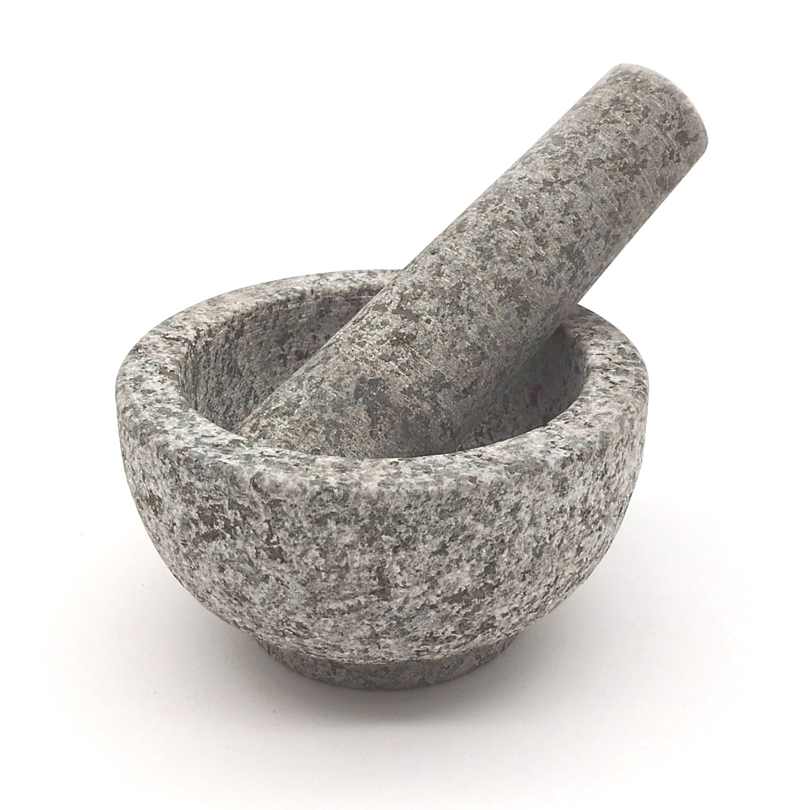 Samll Granite Stone Mortar And Pestle Pitted Surface