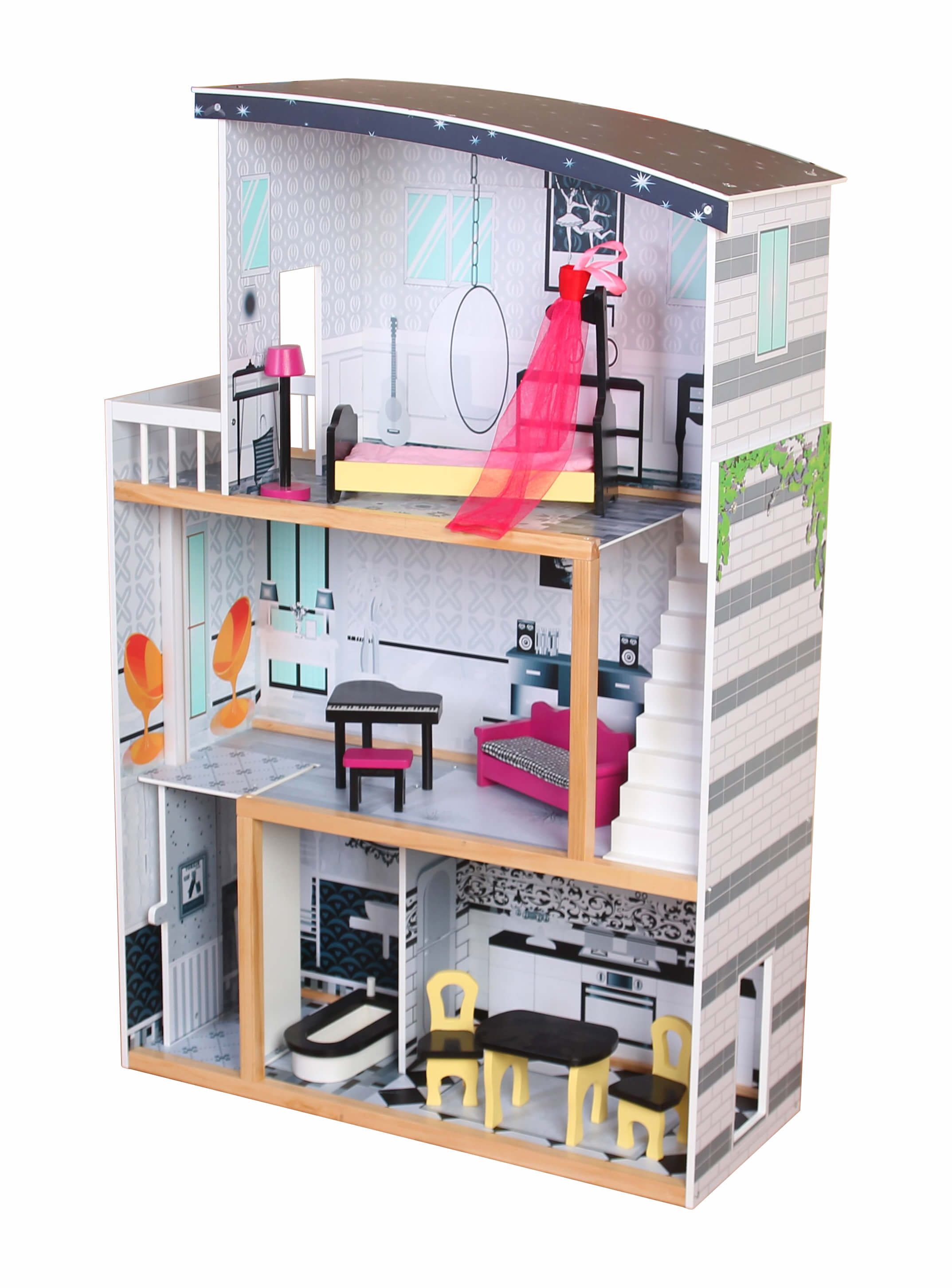 wooden kids doll house