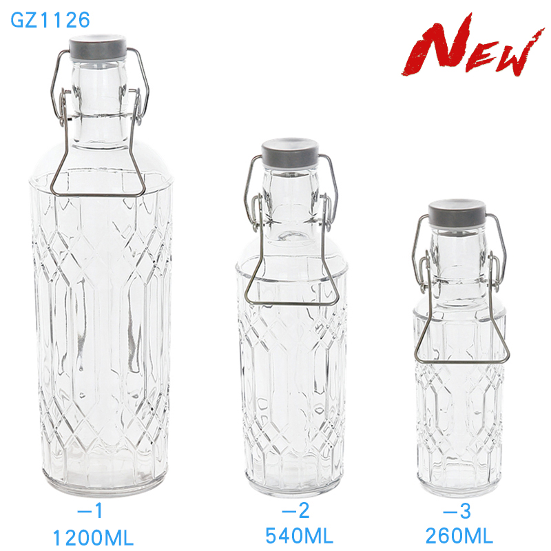 Glass drinking bottle jar wine set,water bottle, milk bottle, water set