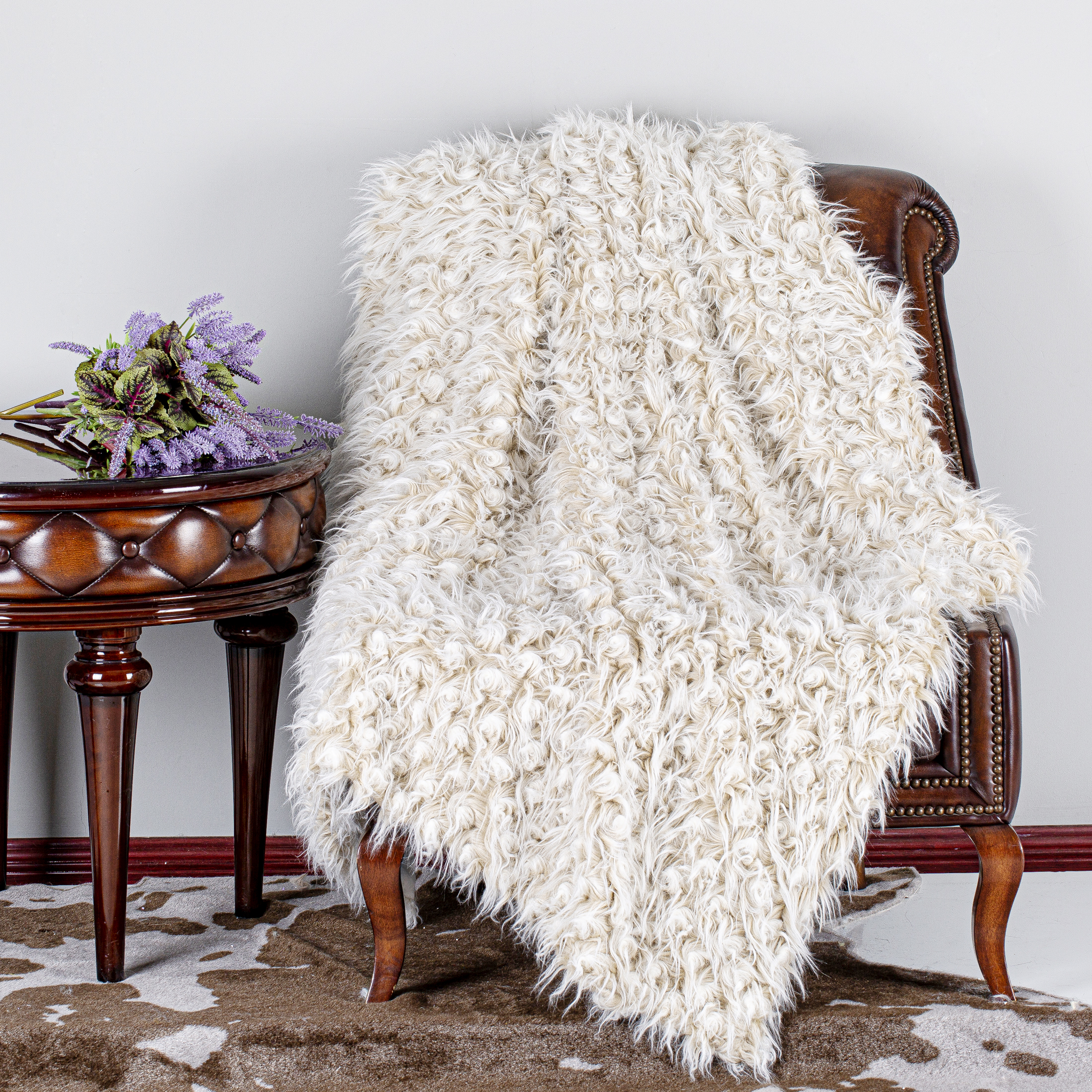Acrylic faux fur blanket JDCA001