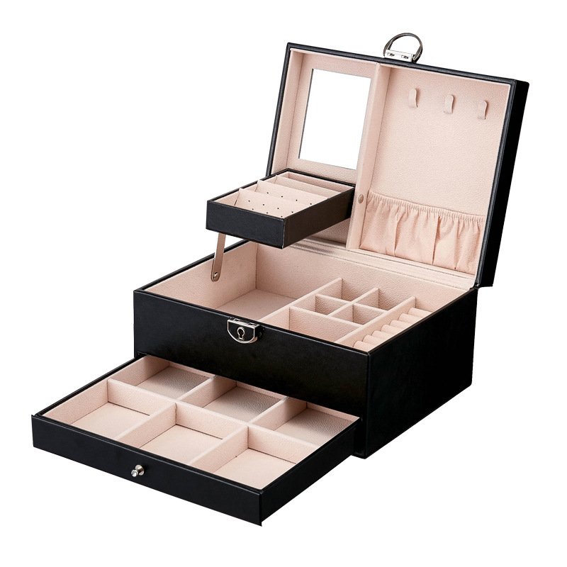 Korean Style Multi-layer Large Capacity Jewelry Storage Box Multi-functional Jewelry Box