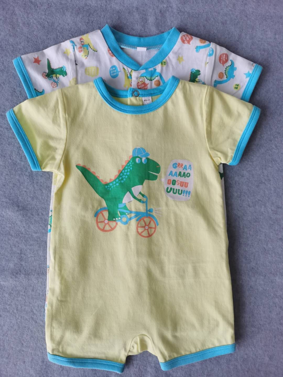 160g 100% cotton single jersey 2 pack baby romper