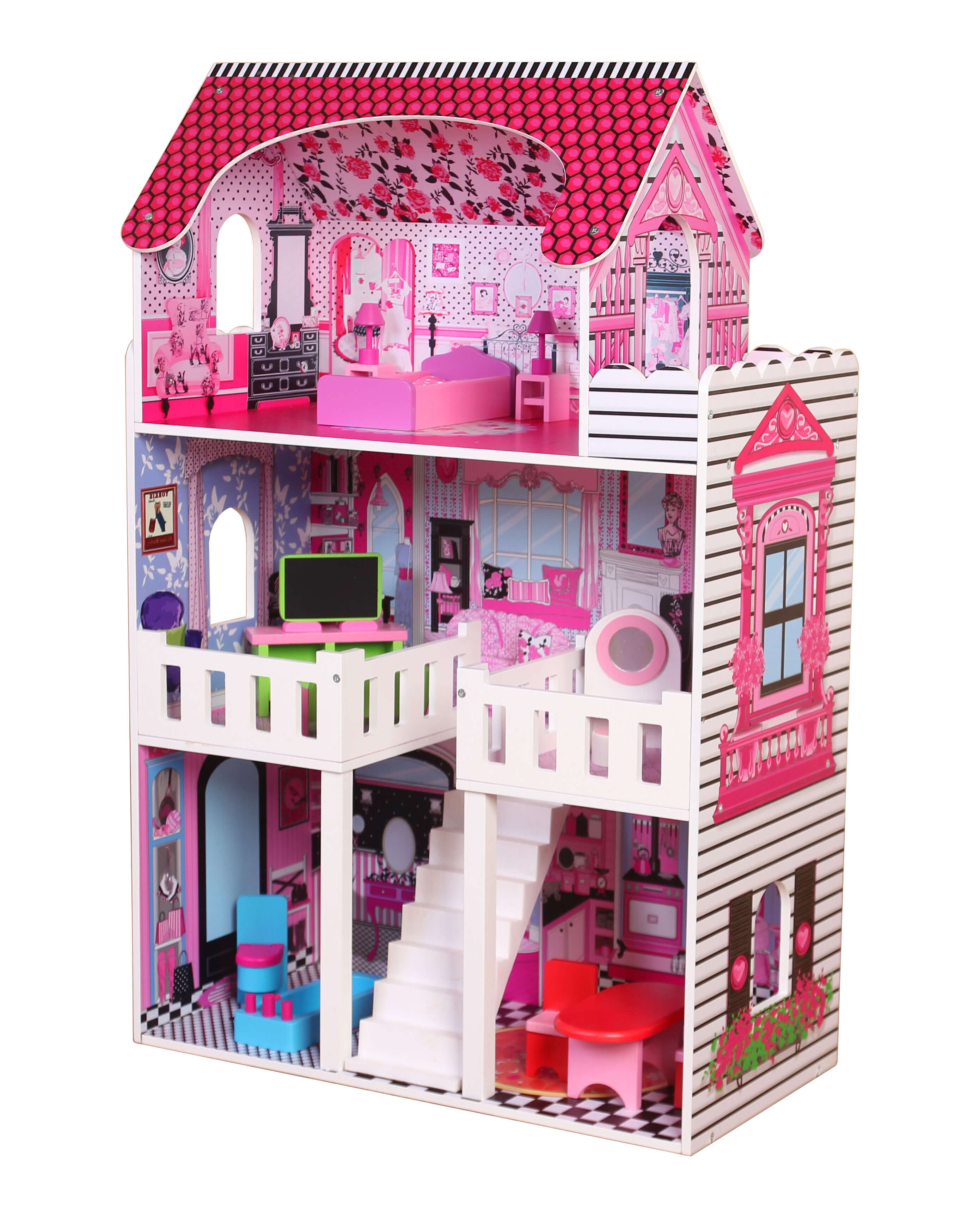 Wooden doll house furniture
