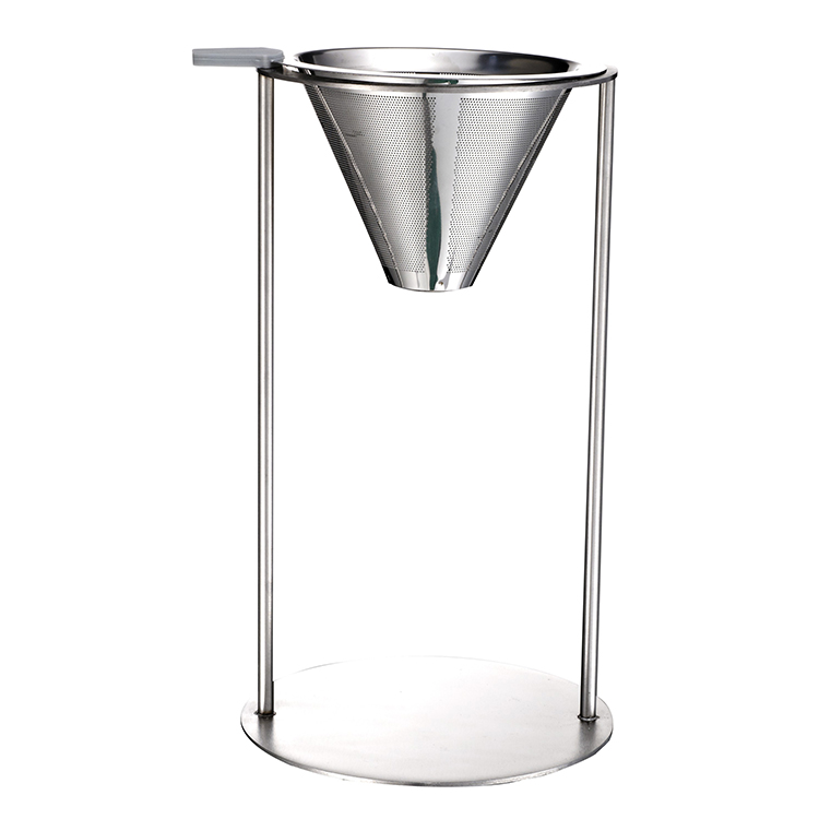 Stainless steel Pour Over Coffee driper Station Adjustable Drip Coffee maker Stand with Filter