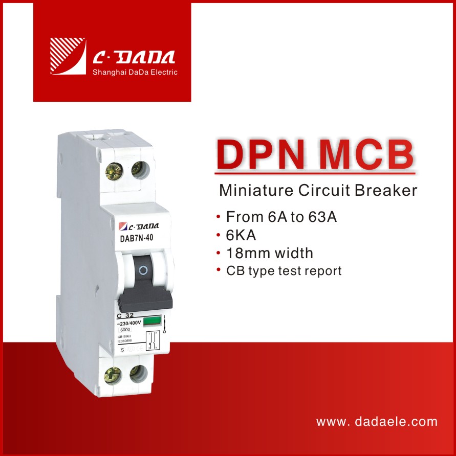 DPN MCB DAB7N-40 DPN Miniature Circuit breaker 18mm