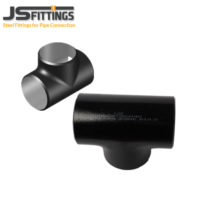 ASME B 16.9 sch40 seamless steel tee pipe fittings