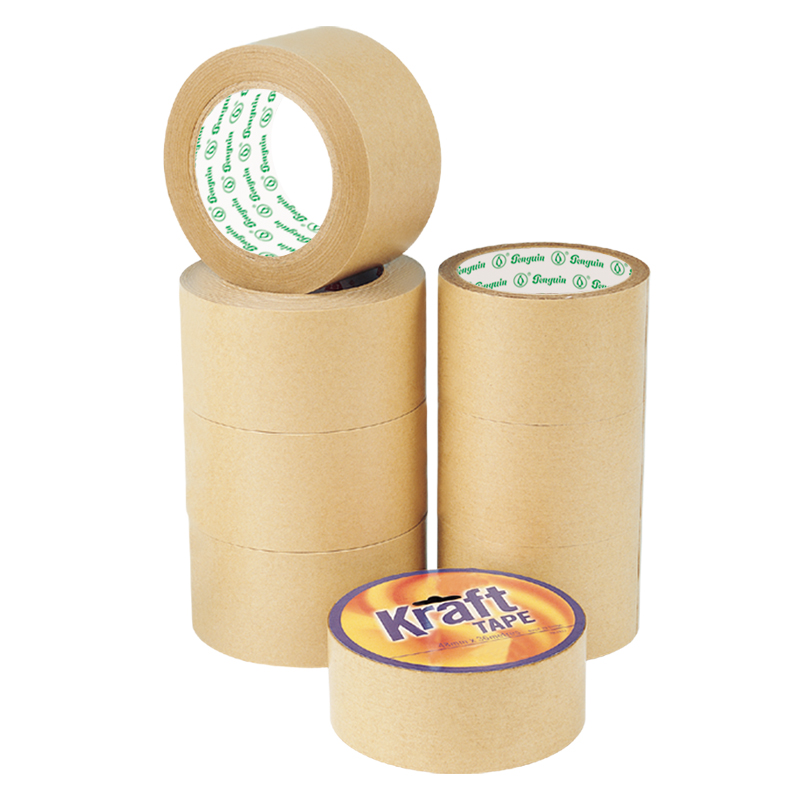 hotmelt Kraft Paper Tape for Carton Box Packaging with strong adhesive easy tear and writable on surface(N-002)