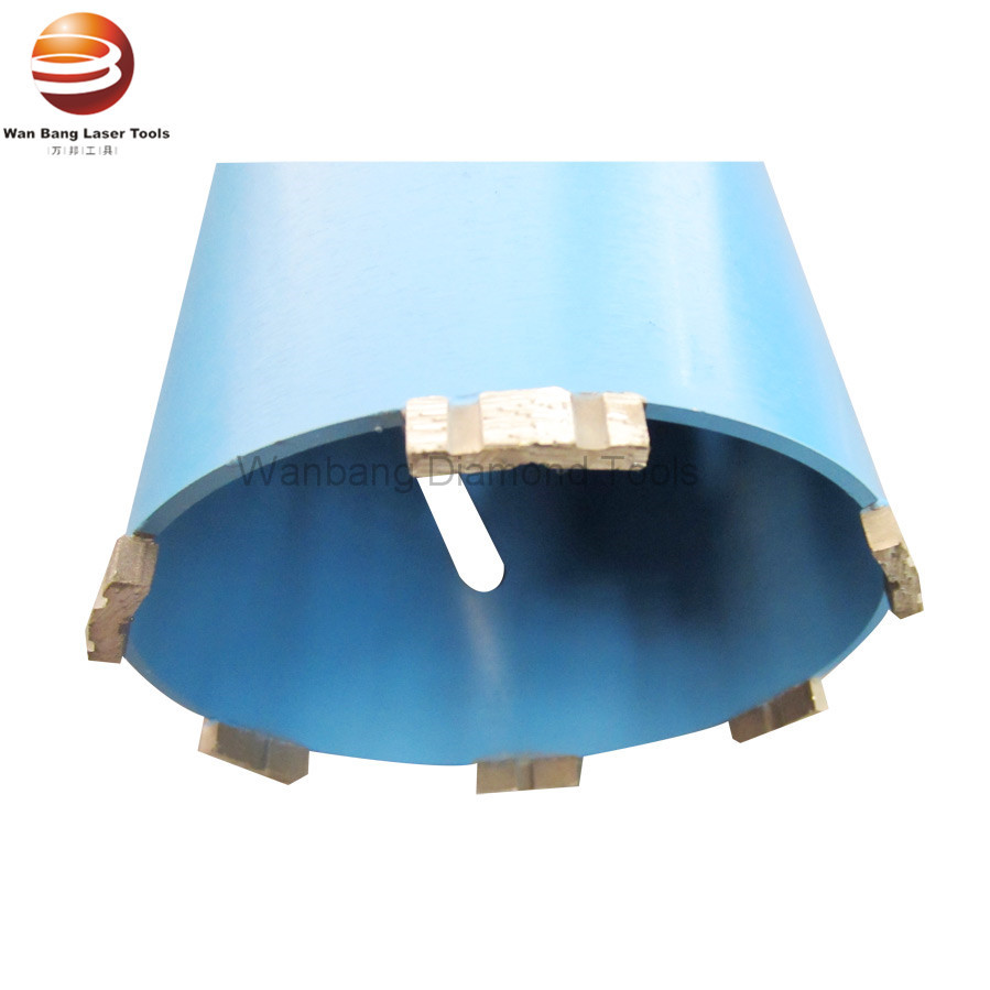 Professional laser welded diamond dry core drill bit for rebar concrete