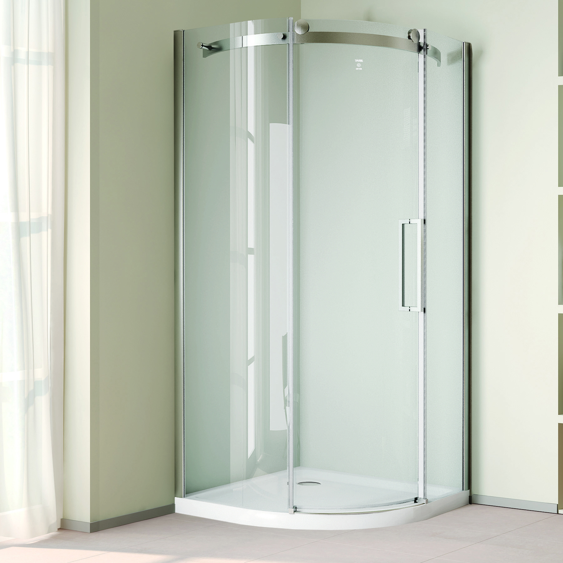 Frameless shower enclosure,quadrant shower room,simply big roller shower sliding door,european style shower cucible