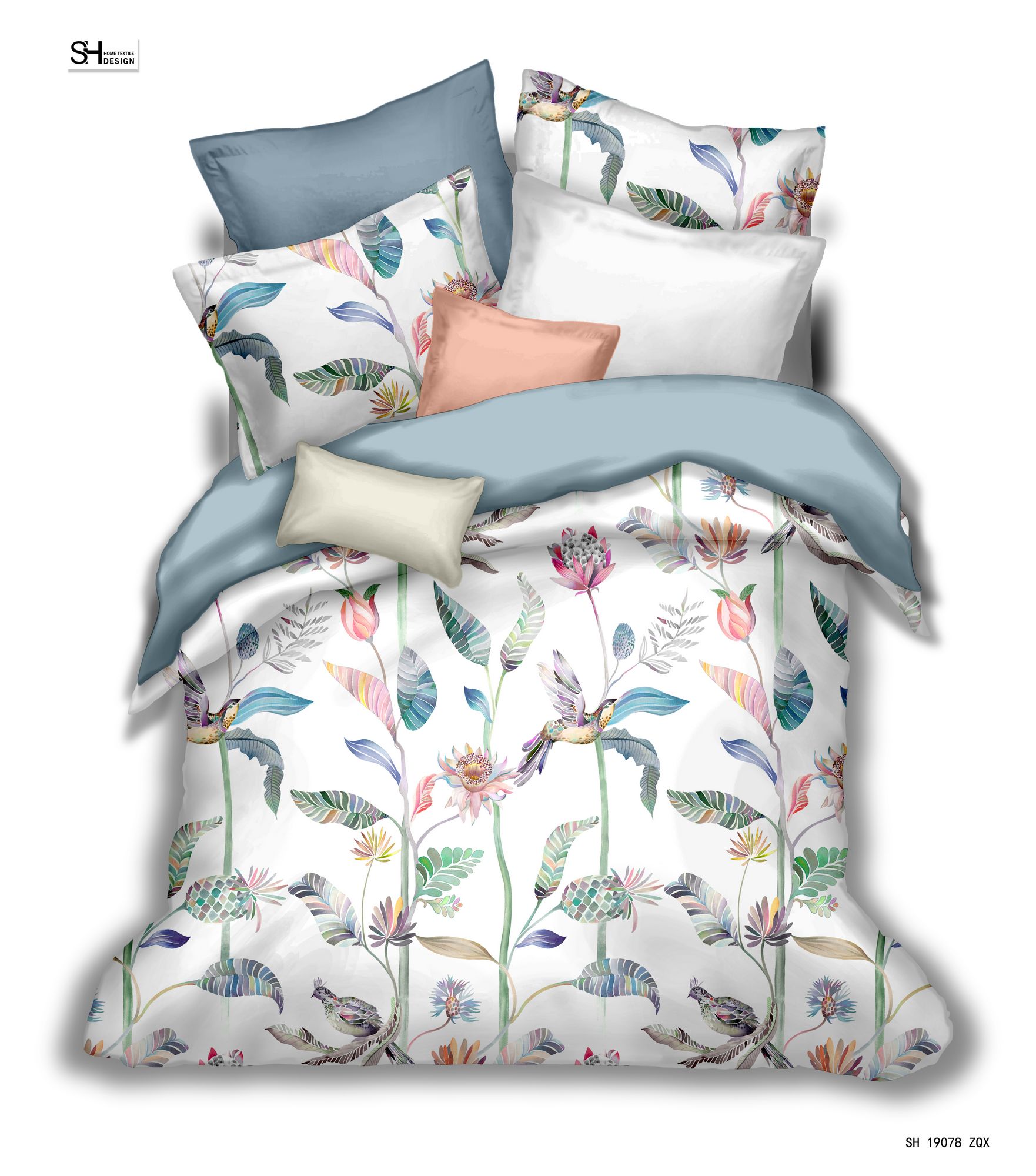 Digital printing duvet cover set (100%cotton / 100%polyester)