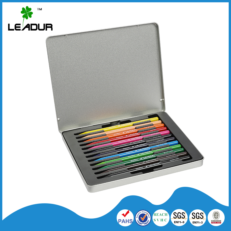 001 Color pencil tin box packaging 12 colors