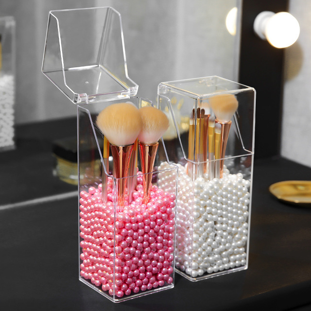 Transparent Acrylic Anti Dust Waterproof Makeup Brush Bucket