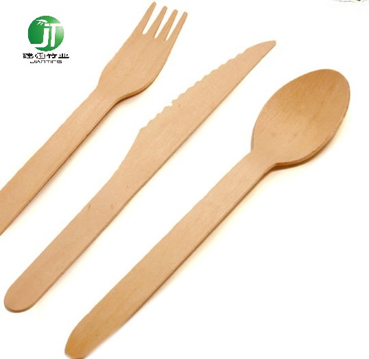 Disposable knife fork spoon wooden cutlery
