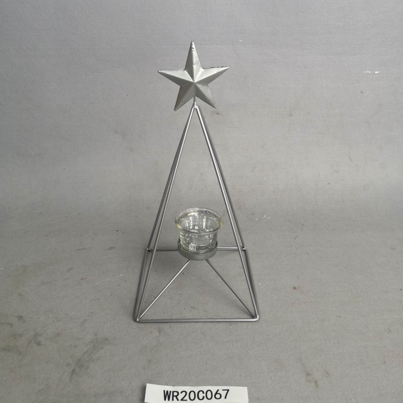 Christmas decorations Christmas candle holder with glass