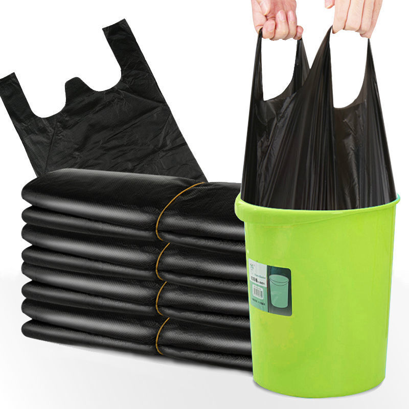 black garbage bag