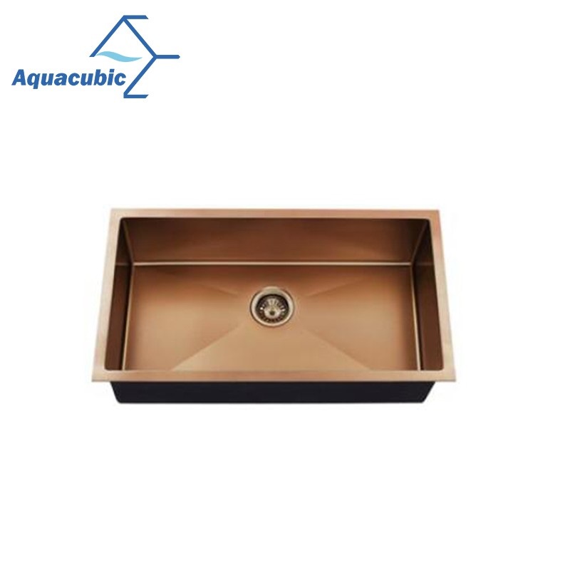 CUPC Certified Handcraft Rose Gold PVD Nano Stainless Steel Sink