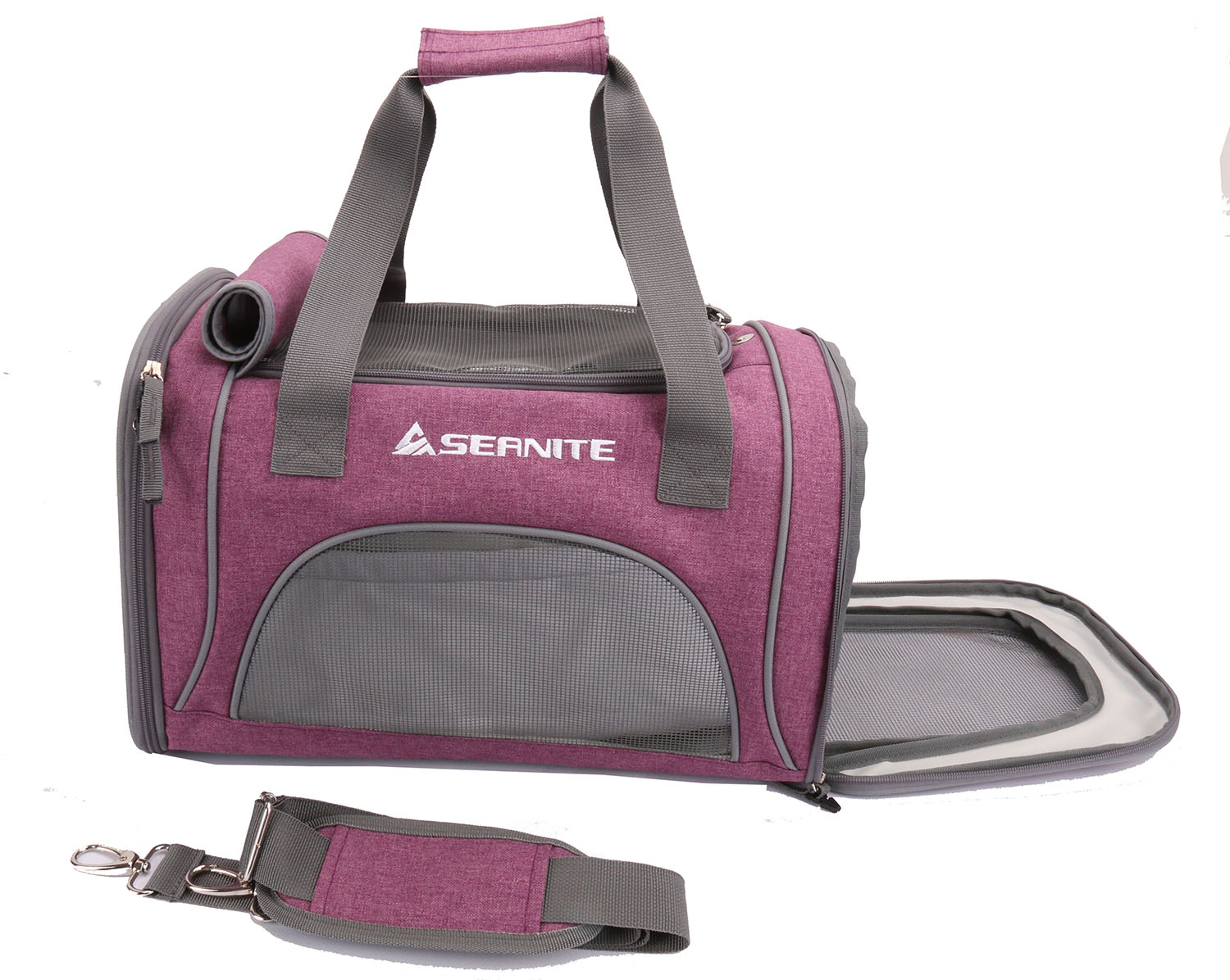 Pet Travel Carrier Bag, Portable Pet Bag for Dogs or Cats, Pet Cage with Locking Safety Zippers