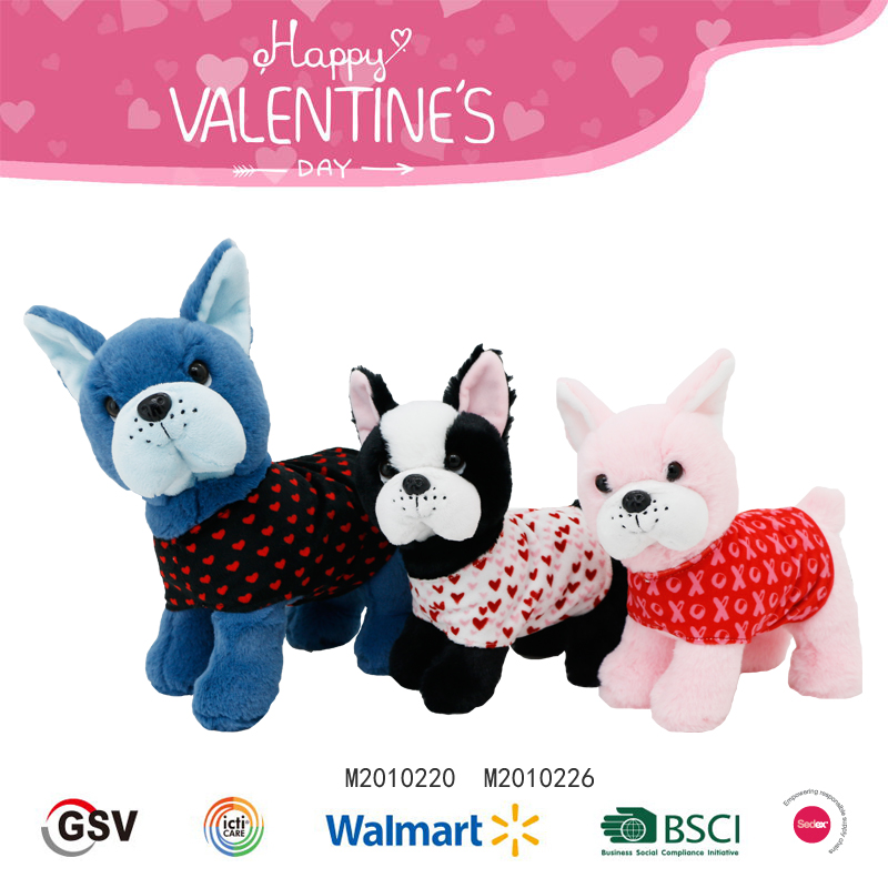 Valentine Animals Dog Gtst Plush Toy（m2010220/M2010226）