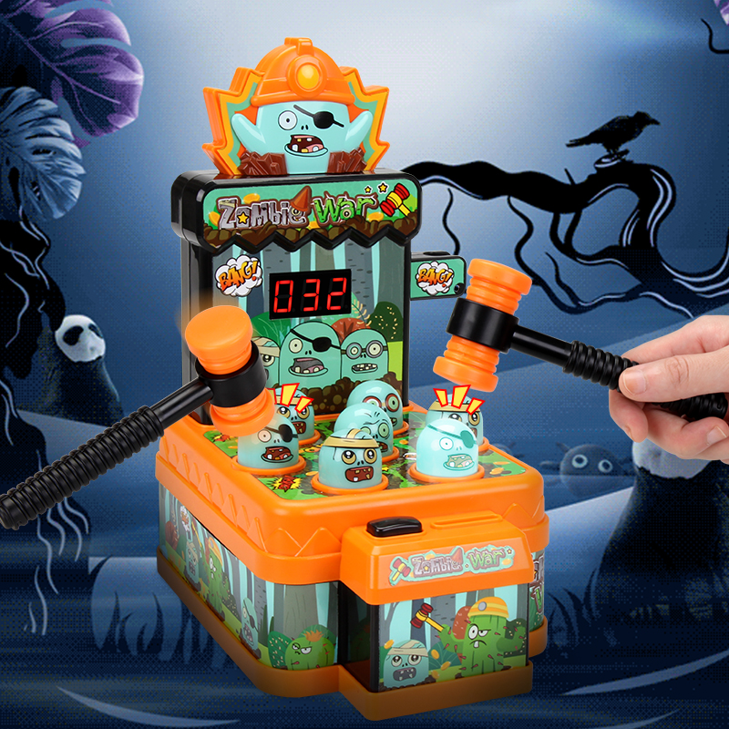 Zombie Wars Whac-A-Mole Game Orange and black