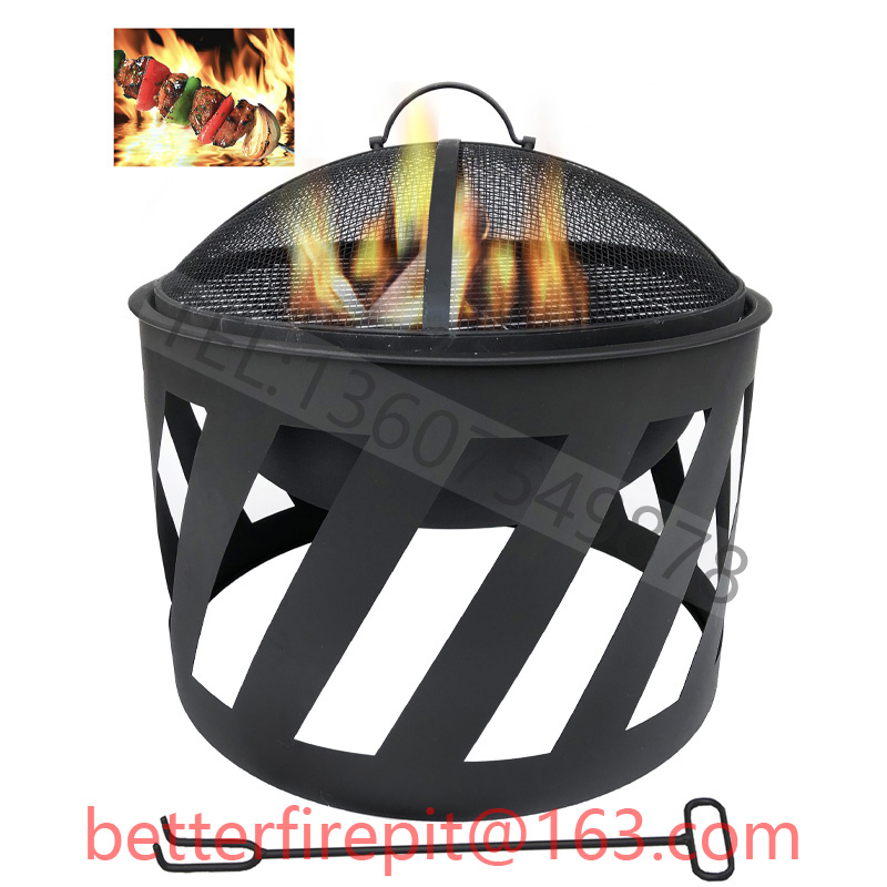 Fire pit Metal Outdoor Wood Burning Charcoal BBQ