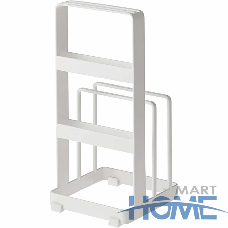 Metal kitchen storage rack cutting board knife plate holder