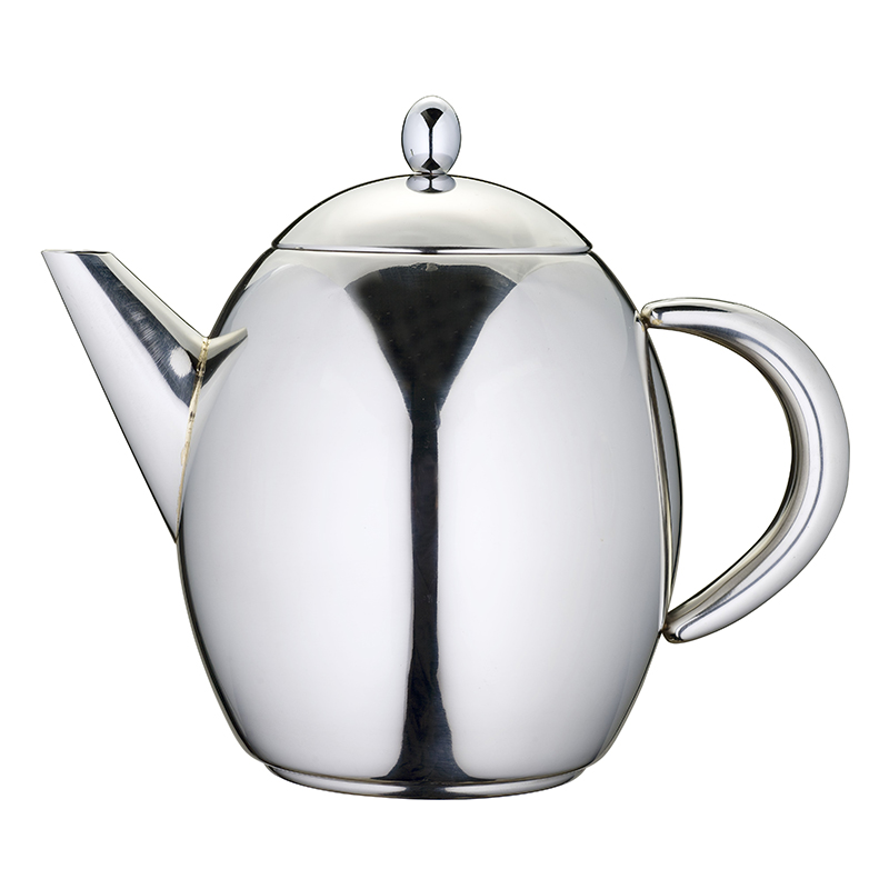 Stainless steel single wall insulated thermal tea maker teapot with with removable infuser teakettle