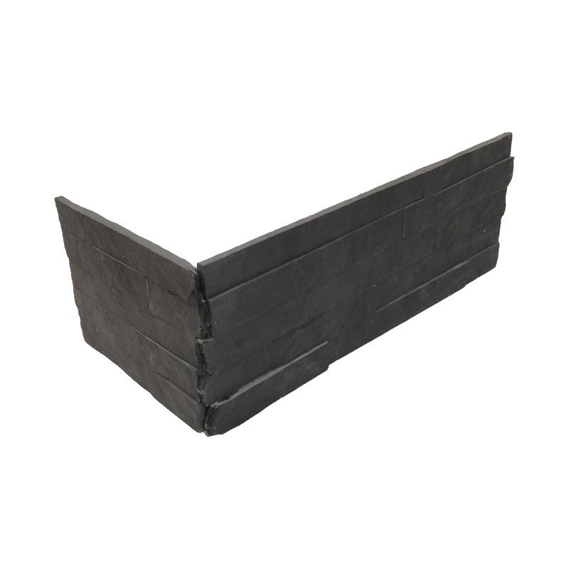 Black Slate Corner Stone Panel For Wall Decoration