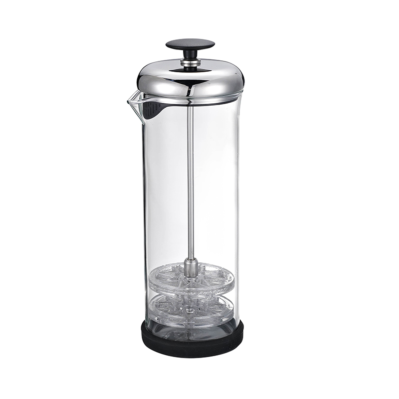 Manual Milk Frother borosilicate Hand Handheld Milk Frothing Pitchers Manual Milk Foam Maker