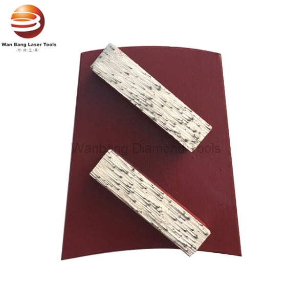 Irregular shape two segments diamond grinding shoes
