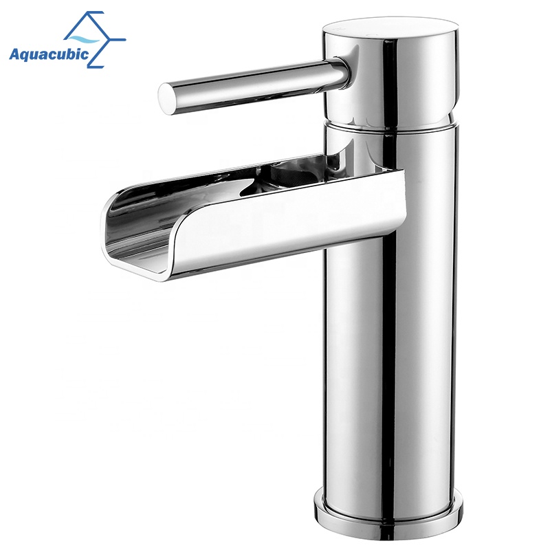 Aquacubic High Quacubic CUPC Certified Waterfall Bathroom Basin Faucet