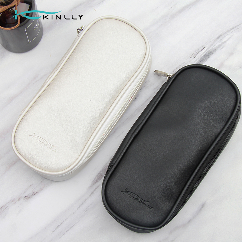 Easy to carry soft leather makeup bags