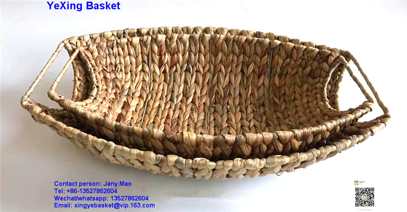 Water hyacinth fruit basket s/2