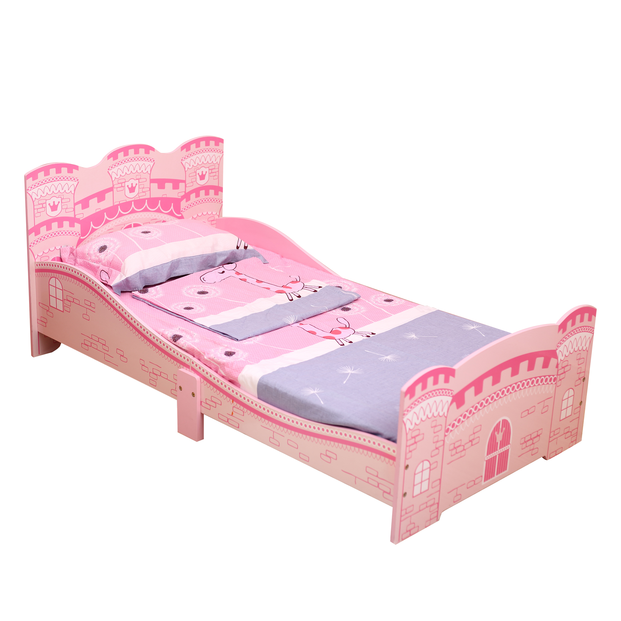 Wooden Castle Junior Bed For 140*70cm Mattress