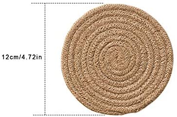 Round Woven coton rope cup mat
