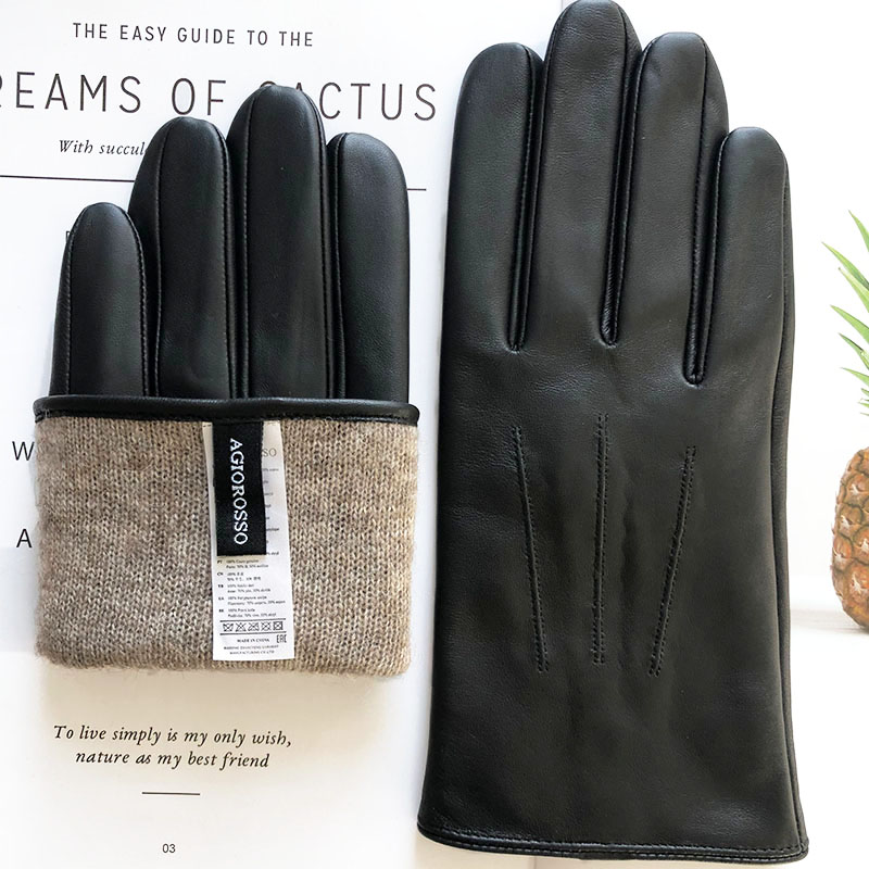 Men's leather gloves