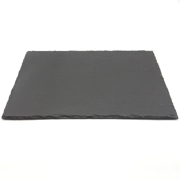 Black Slate Dishes Plates Rough Rim Rectangle shape