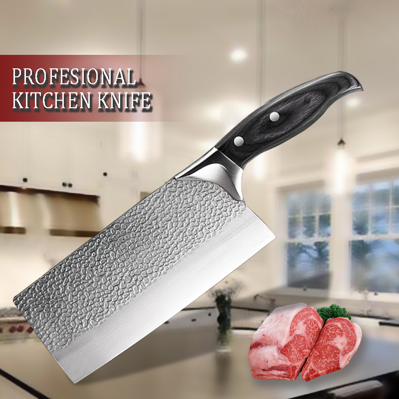 Chopper Knife Damascus Steel 7.5-inch.