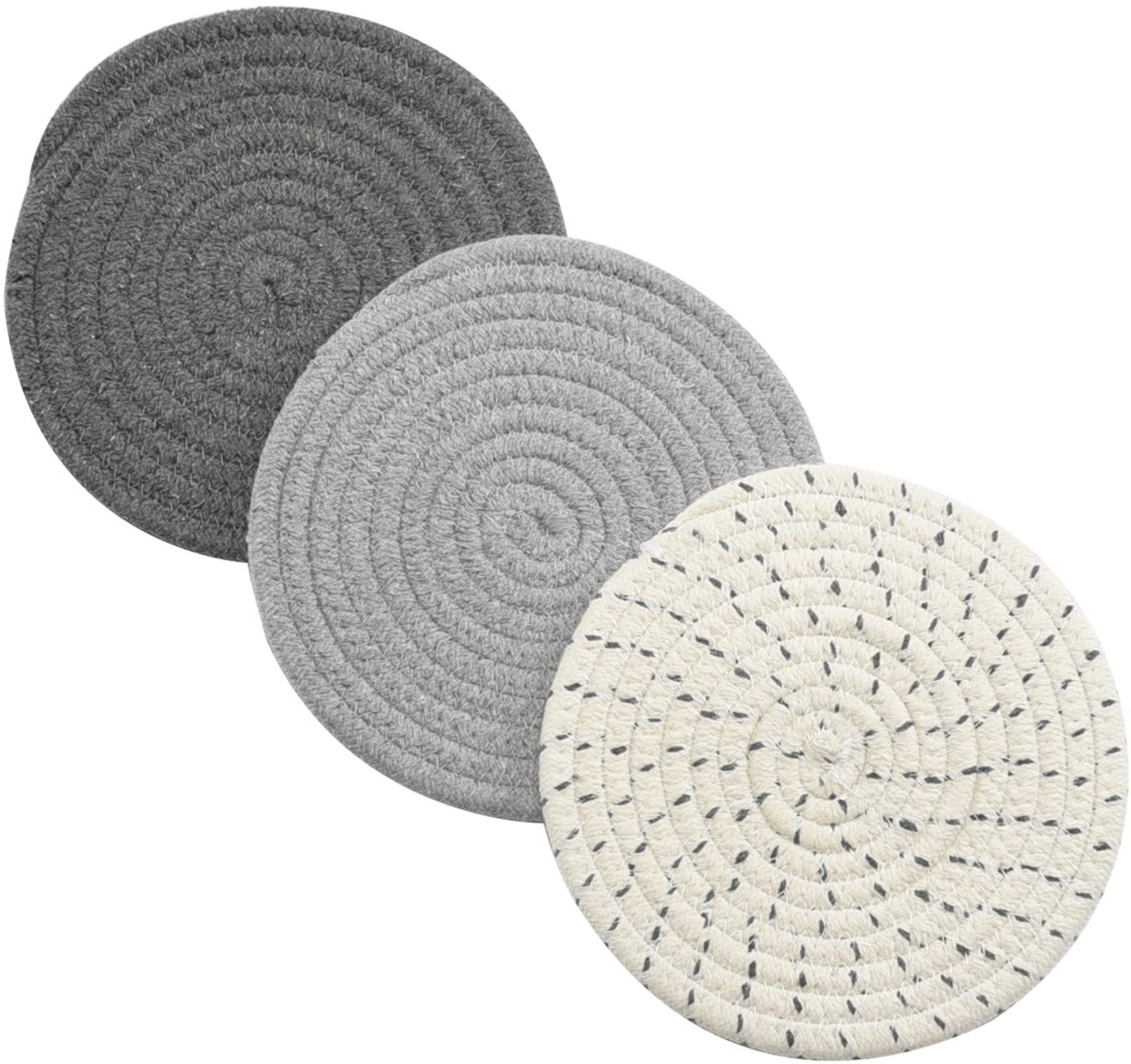Round cotton rope cup mat