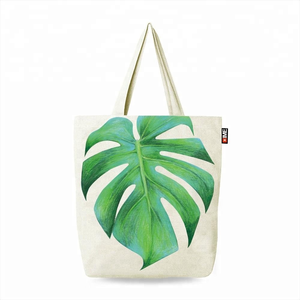 Custom printed logo cotton canvas shopping bag