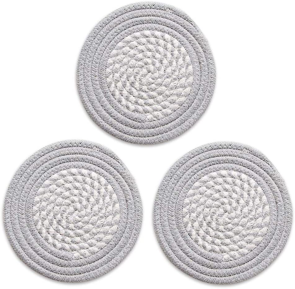 Round cotton rope cup mat
