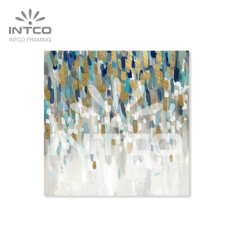 blue green gold abstract
